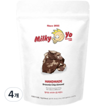밀키요 브라우니칩 아몬드, 70g, 4개
