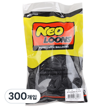 네오룬즈 30cm 라운드풍선, 스탠다드 블랙, 300개입