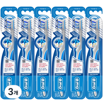 오랄비 크로스액션 초소형헤드 칫솔, 6개입, 3개