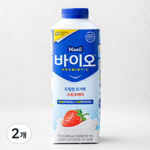 매일바이오 드링킹 요거트 딸기, 750ml, 2개