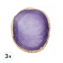 마켓A 셀프 네일 도구 대리석 팔레트, 3개, 퍼플