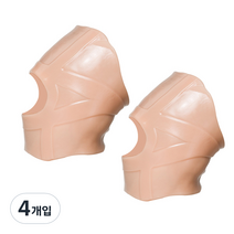 이한선생활과학 호랑이 실리콘 무릎 보호대 베이지, 4개입