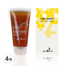 HONEYSPOON 튜브허니 밤꽃꿀, 120g, 4개