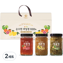 맥널티커피 순수한 과일청 100% 프리미엄 선물세트, 레몬청 460g + 자몽청 460g + 청귤청 460g, 2세트
