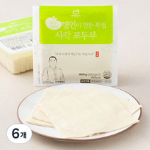 한둘 명인이 만든 투컵 사각 포두부, 6개, 200g