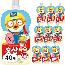 팔도 뽀로로 홍삼쏙쏙 배도라지, 40개, 100ml