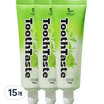 투스테이스트 말차라떼향 그린 치약, 100g, 15개