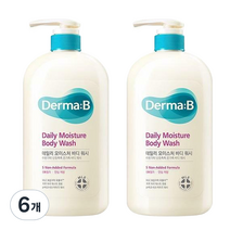 더마비 데일리 모이스처 바디워시, 6개, 1000ml