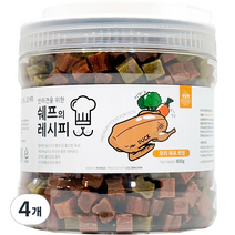 펫슐랭 강아지 쉐프의 레시피 트릿 800g, 오리육포, 4개