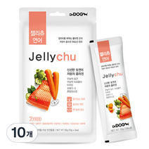 닥터독 젤리츄 반려동물 간식 파우치 10g, 연어, 10개