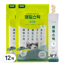 캣츠힐 고양이 매일스틱 짜먹는 간식, 닭고기, 50g, 12개
