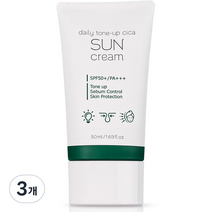 프레티 데일리 톤업 시카 선크림 SPF50+ PA+++, 50ml, 3개