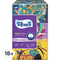 잘풀리는집 리얼 실키 천연펄프 미용티슈, 240매, 18개