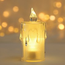 모스틱 LED 흘러내리는 인테리어 양초 3.7 x 8 cm, 혼합색상