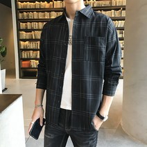 스타빈 남성용 데일리 체크 셔츠 자켓