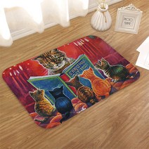 더플로우컴퍼니 다양한 고양이 디자인 미끄럼방지 발매트, 07