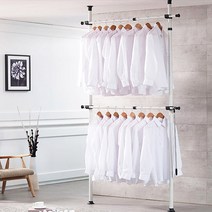 2단 행거 + 옷걸이집게 세트, 혼합색상