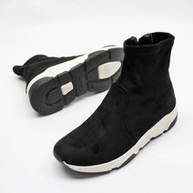 벨라노이 스웨이드 운동화형 여성 키높이 앵클부츠 5cm