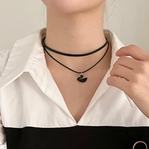 아이엘비 여성용 미냐디스 우아한 클래식 아름다운 패션 주얼리 백조 초커 목걸이 eZC216