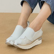 여성용 예피셔 키높이 슬립온 슈즈 4cm