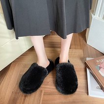 여성용 올 겨울 내 소중한 발 따뜻하게 퍼 실내 슬리퍼