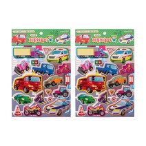 스튜디오에잇 빅샤인 자동차놀이 스티커, 혼합색상, 2개