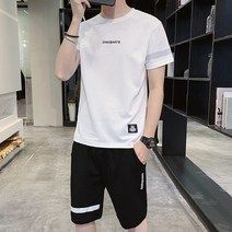 구디프 남성용 메쉬 스포츠 반팔 티셔츠 + 반바지 세트