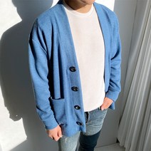 머시따 남성용 부드러운 베이직 루즈핏 가디건