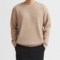 맨타임 JRM 골지 라운드 니트 데일리 맨투맨