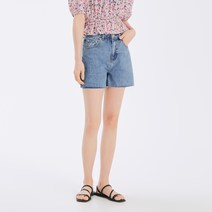 미쏘 여성용 옆트임 데님 쇼츠 팬츠