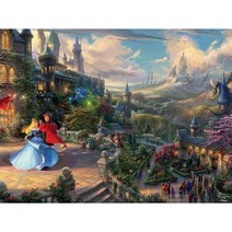잠자는 숲속의 공주 매혹적인 빛속의 왈츠 직소퍼즐 KD-1000-007 + 그림 엽서(랜덤) + 품질보증서, 혼합색상, 1000피스