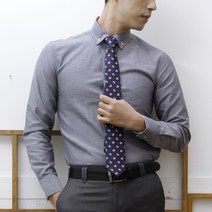남자 긴팔 슬림핏 옥스포드 버튼다운 와이셔츠