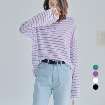 쿨쿠 여성용 오버핏 단가라 니트