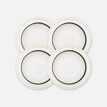 쓰임 레트로 라인 찬기 소, 딥그린, 4개