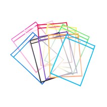 Itemtrade 썼다 지웠다 방수투명파일 04 A PVC 소재 10종 세트, 혼합색상, 1세트