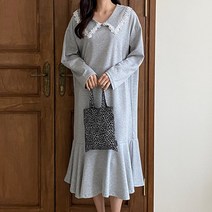 에베쏘 장미 레이스 빅사이즈 봄 루즈핏 임산부 원피스