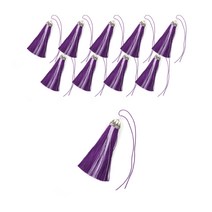 홈앤라이프 투톤 롱 태슬, 퍼플, 10개