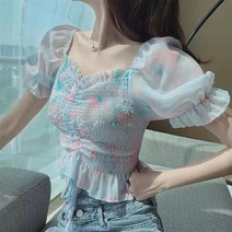 MA 레이스 셔링 오프숄더 블라우스