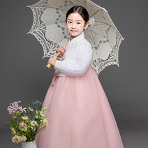 금동이 여소매레이스 여아용 아동한복세트 AW159