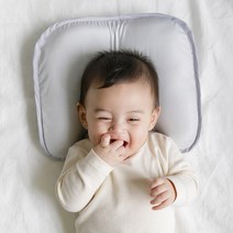 베베누보 멜라 필로우 이탈방지 프리미엄 신생아 베개, 라이트그레이