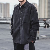남성용 코듀로이 트렌드 셔츠