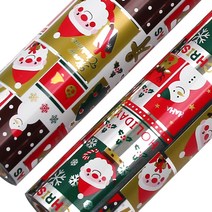 크리스마스 비닐 증착롤 포장지 53cm x 17m, 메리크리스마스 실버+메리크리스마스 화이트, 2개