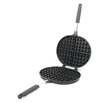 키친아트 통주물 홈베이킹 점보 와플팬, 팬길이 185 mm x 팬너비 240 mm x 높이 36 mm, 1개