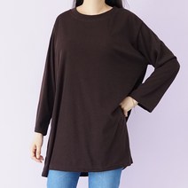 빅걸스토리 여성용 망고 베이직 데일리 긴팔 스판 캐주얼 롱 티셔츠