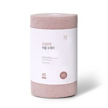 [더버블수세미] 프로그 엠보싱 일회용 수세미 롤형 60매, 3개