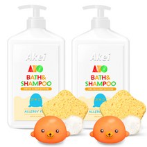 아케이 아토 바스앤샴푸 1100ml + 별해면스펀지 + 하푸 세트, 2세트