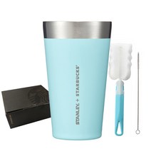 스타벅스 파스텔 스탠리 파인트 컵 + 세척솔 세트, 혼합색상, 473ml