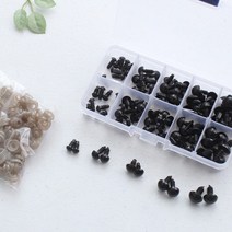 엔조이홈 나사형 인형눈세트함, 블랙, 1세트