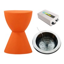 뉴니끄 무선 버블 스텐 좌욕기 + 샌드 스툴 딥오렌지 세트 SDKair540g, 1세트