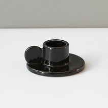 심플앤글로우 가정용 파티 인테리어 촬영 감성 도자기 캔들 홀더 커피잔, 블랙